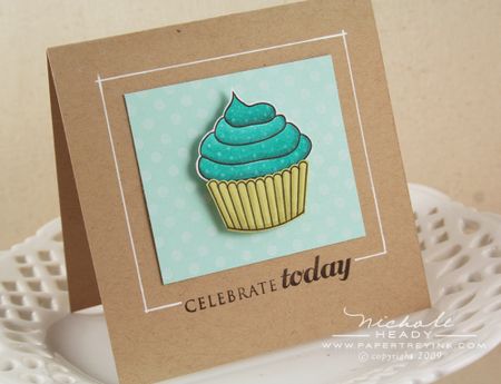 Colored cupcake card