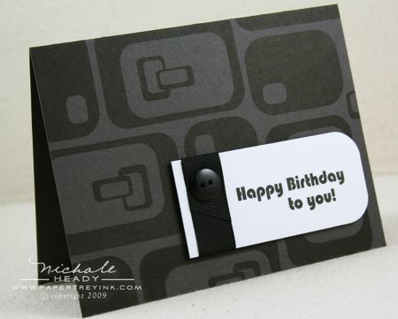 Birthday in Black card