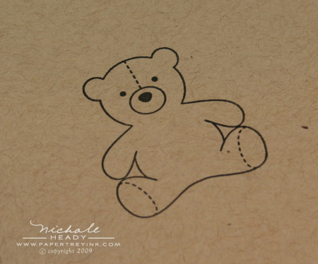 Stamped teddy bear