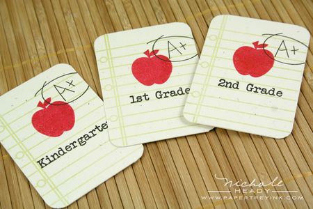 Stamped grade cards