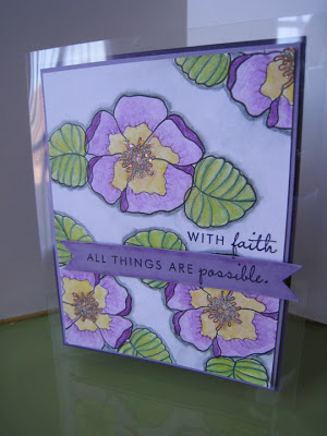 Violets card front