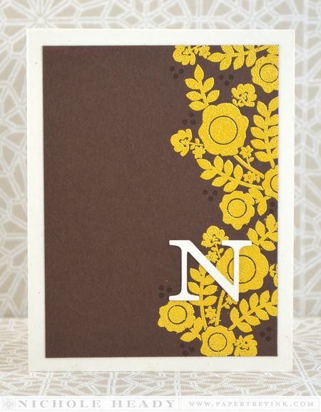 Floral Monogram Card
