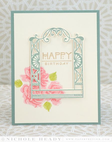 Framed Floral Birthday Card