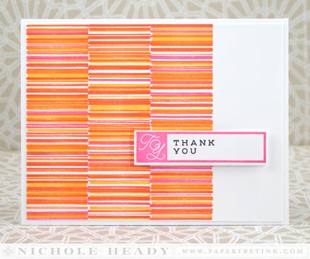 Pink & Orange Thank You Card