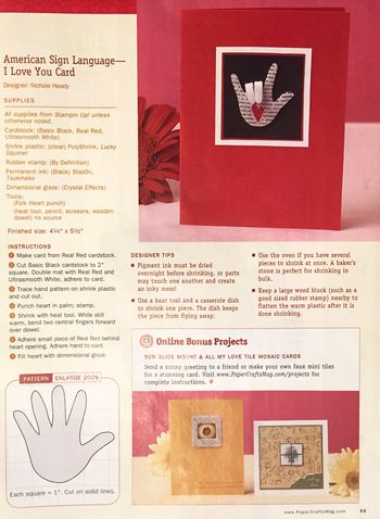 Sign language card