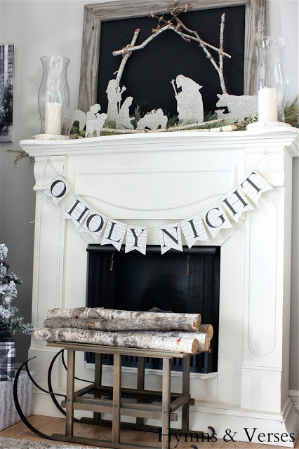 2013 Christmas Mantel DIY Silhouette Nativity