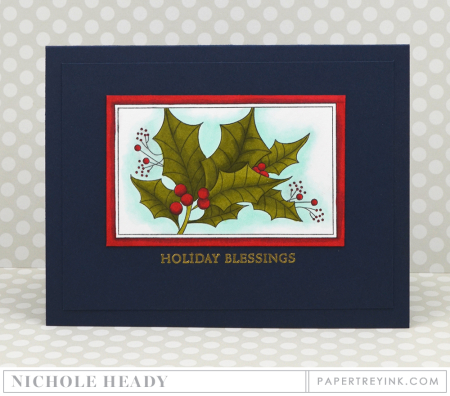 Holly Blessings Card