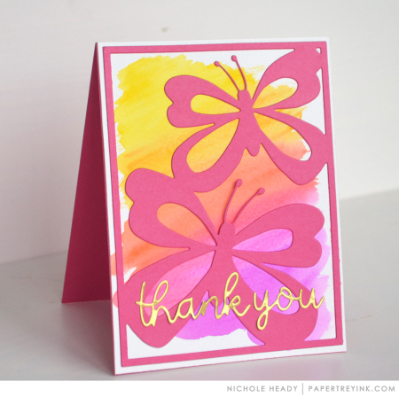 Butterfly Thank You card