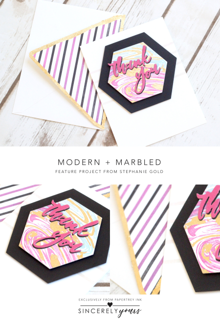 Modern + Marbled by Stephanie Gold for Papertrey Ink