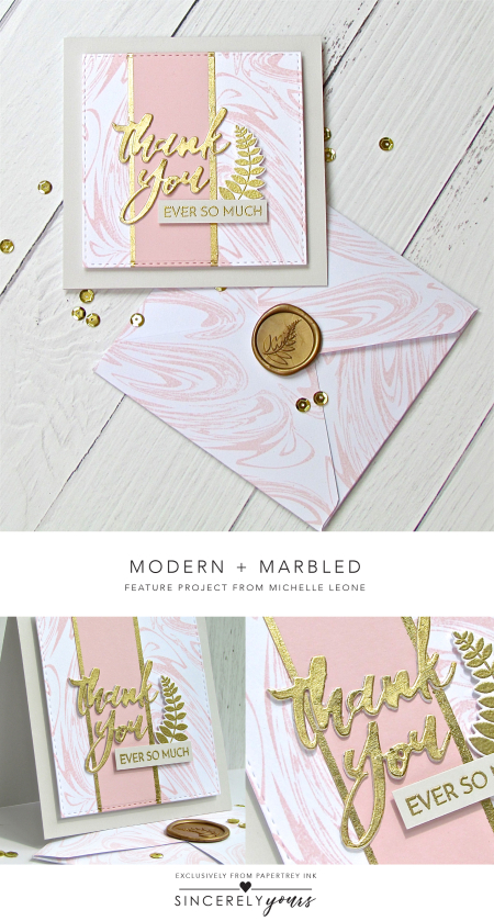 Modern + Marbled by Michelle Leone for Papertrey Ink