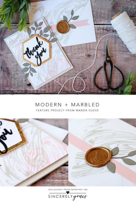 Modern + Marbled from Wanda Guess for Papertrey Ink