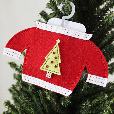 Christmas Tree Sweater Gift Card Holder