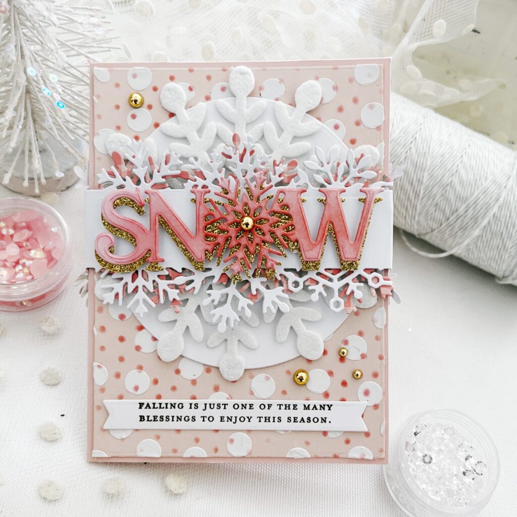 Snowflake Setiments Simply Snowmen + Snowflake Fun Frame + Cascading Dots Hot Foil Plate ...