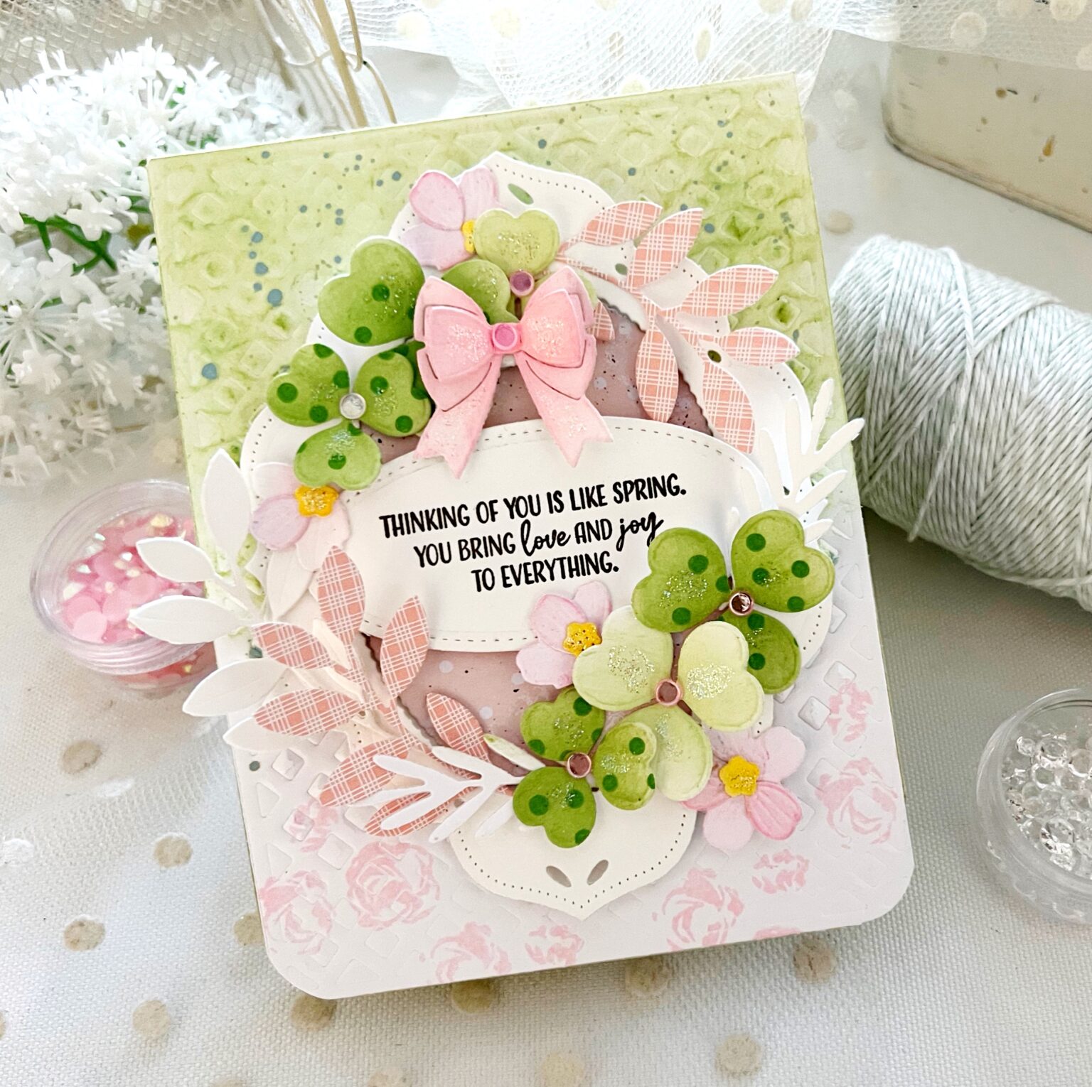 Border Bling: Lattice + Into the Blooms: Clover + Just Sentiments ...